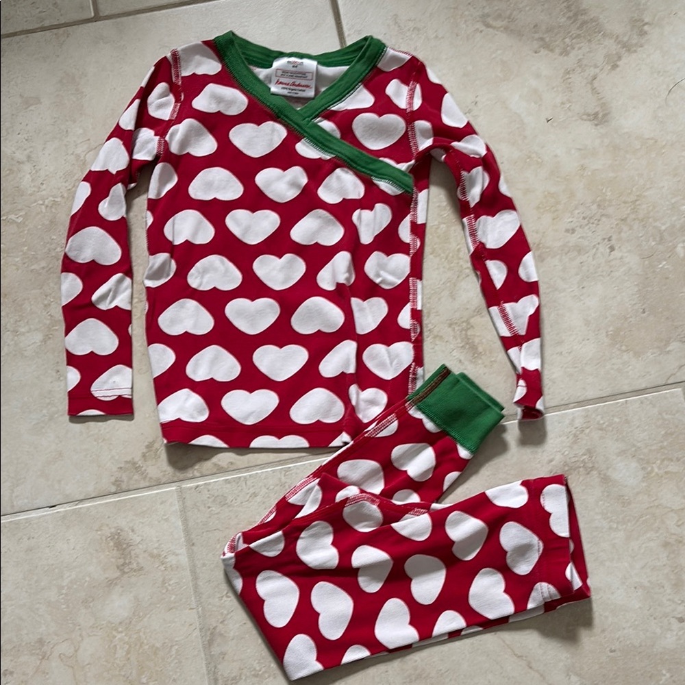 Hanna Andersson Festive Red and Green Pajama Set